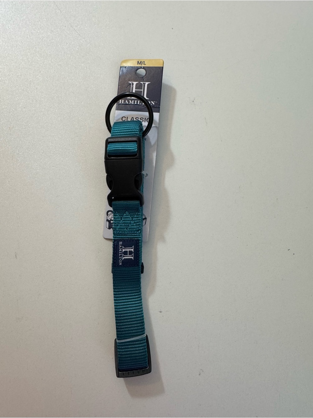 Hamilton Teal Classic Adjustable Dog Collar - Teal (M-L)